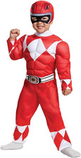 Red Ranger Toddler Muscle Child Costume, Red, Medium/ 3T-4T 