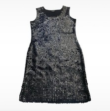 Black Sequin Party Dress – Made in France | Y2K Glam Vintage Dress