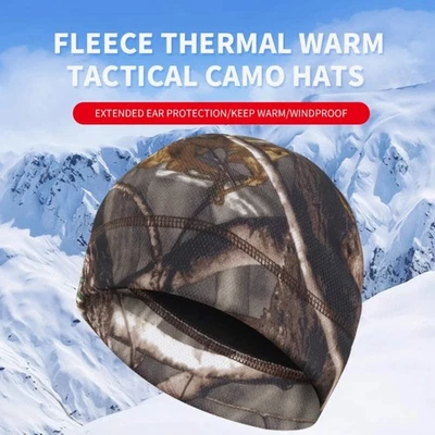 EXPROTAS Herren Damen Winter Fleece Beanie Mütze, winddicht taktisch Militär Schädel Mütze für Hi