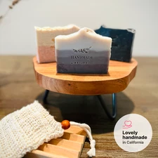 Earth & Sea Bar Soap Trio Bundle | 3 Bars + 1 Soap Dish + 1 Soap Saver | Gift