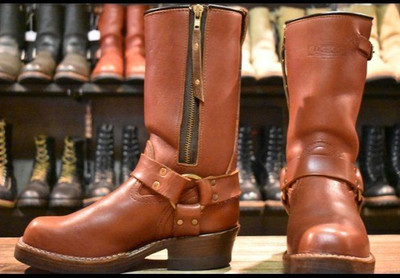 Wesco Custom Boss Engineer Boots Harness Side-Zip Vibram 705 Double Mid 8.5D