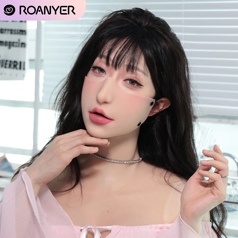 Roanyer Silicone Half Mask Open Lips for Crossdresser Transgender Cosplay - Image 4 of 4