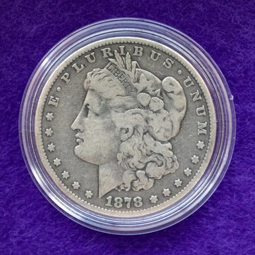 1878 S Morgan Silver Dollar 90% Silver Fine Nice Color!