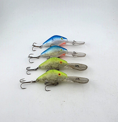 (4) Vintage Tom Mann's 15+ Plus Crankbait Fishing Lures Lot of 4