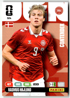Panini FIFA World Cup Adrenalyn 2026 No. 524 Rasmus Hojlund Contender