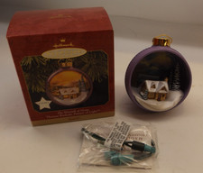 HALLMARK THOMAS KINKADE 1997 MAGIC LIGHT CHRISTMAS ORNAMENTS THE WARMTH OF HOME