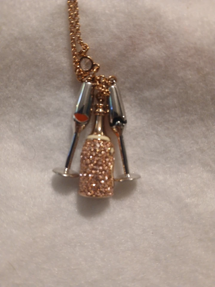 Collar Kate Spade Time For A Celebration Champagne Tono Oro Rosa Foto 3 de 4