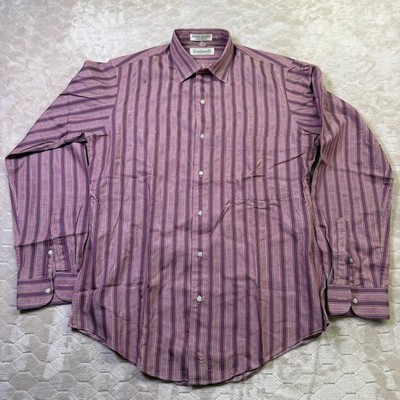 VTG Cacharel Mens Long Sleeve Striped Button Down Shirt Sz Med See Pics