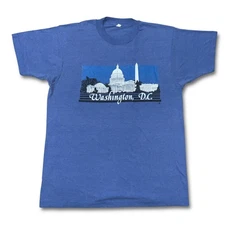 Vintage Screen Stars T-Shirt Mens XL (fits like large) Blue Cotton Single Stitch