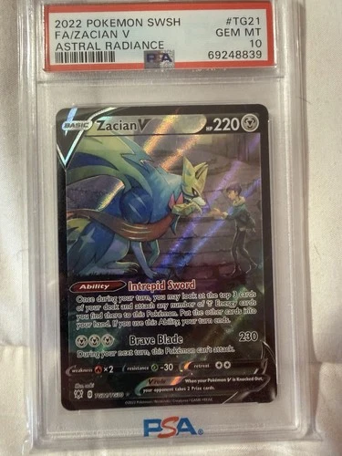 2022 POKEMON SWSH FA/ZACIAN V ASTRAL RADIANCE #TG21 - PSA 10 GEM MINT