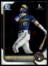 2022 Bowman Chrome Prospects Jheremy Vargas Milwaukee Brewers #BCP-144