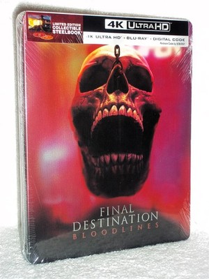 Final Destination Bloodlines (4K/Blu-ray, 2025, STEELBOOK) NEW horror comedy 
