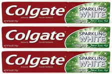 Colgate Sparkling White Baking Soda Anticavity Fluoride Gel Toothpaste Mint Zing