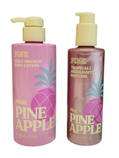 NEW Victoria's Secret PINK Pineapple Tropicali Hydrating Body Oil  Body Lotion