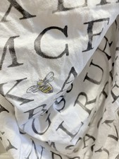 Burt's Bees Baby Crib Sheet Organic Cotton EUC ABC  s Alphabet