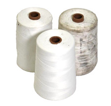 100 Spun Polyester Spool For Sewing White Thread 40/20 x 12000 Yards Lot of 3