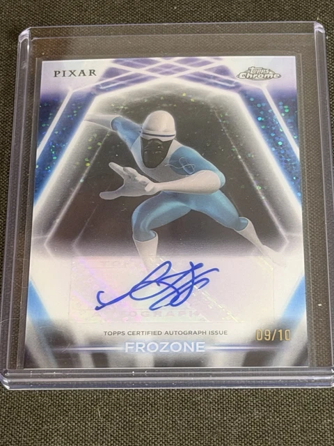 Topps neon Disney Samuel L Jackson Autograph /10 frozone