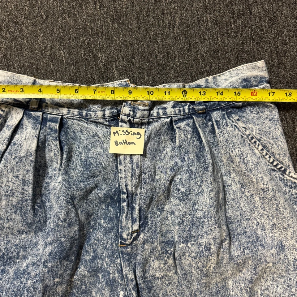 Pantalones de mezclilla Cherokee de tiro alto vintage de los 90 para mujer - talla 22 azul lavado ácido Foto 3 de 4