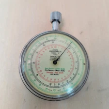 Vintage Evans Unis stopwatch Model F with green and red scales