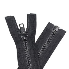 2PCS 5 28 Inch Separating Jacket Zippers for Sewing Coats Jacket Zipper Black M