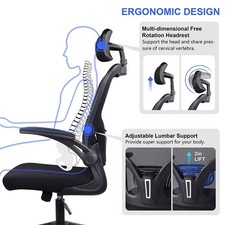 Ergonomic Office Chair Mesh Lumbar Support Swivel Desk Chair UK