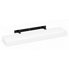 High Gloss White Floating Wall Shelf 80CM