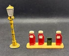 Vintage Dinky / Corgi ??? Diecast Lamp Post and Mystery Plastic Petrol Pumps