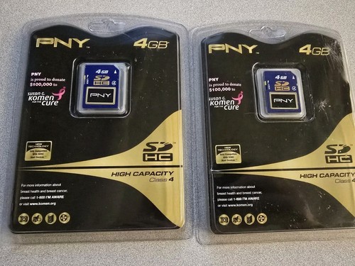 PNY 4GB SDHC Memory Card ~ Ultra High Speed High Capacity ~ Flash Memory Optima - Picture 1 of 2