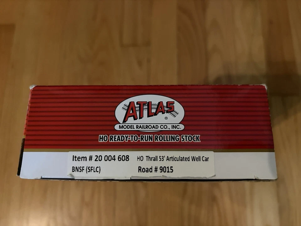 HO Scale Atlas 20004608 Thrall 53' Articulated Well Car BNSF (SFLC) #9015 - Image 4 of 4
