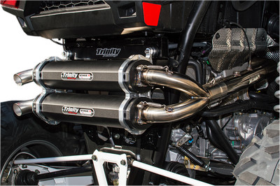 TRINITY RACING Stage 5 Dual Exhaust - Black TR-4174D-BK