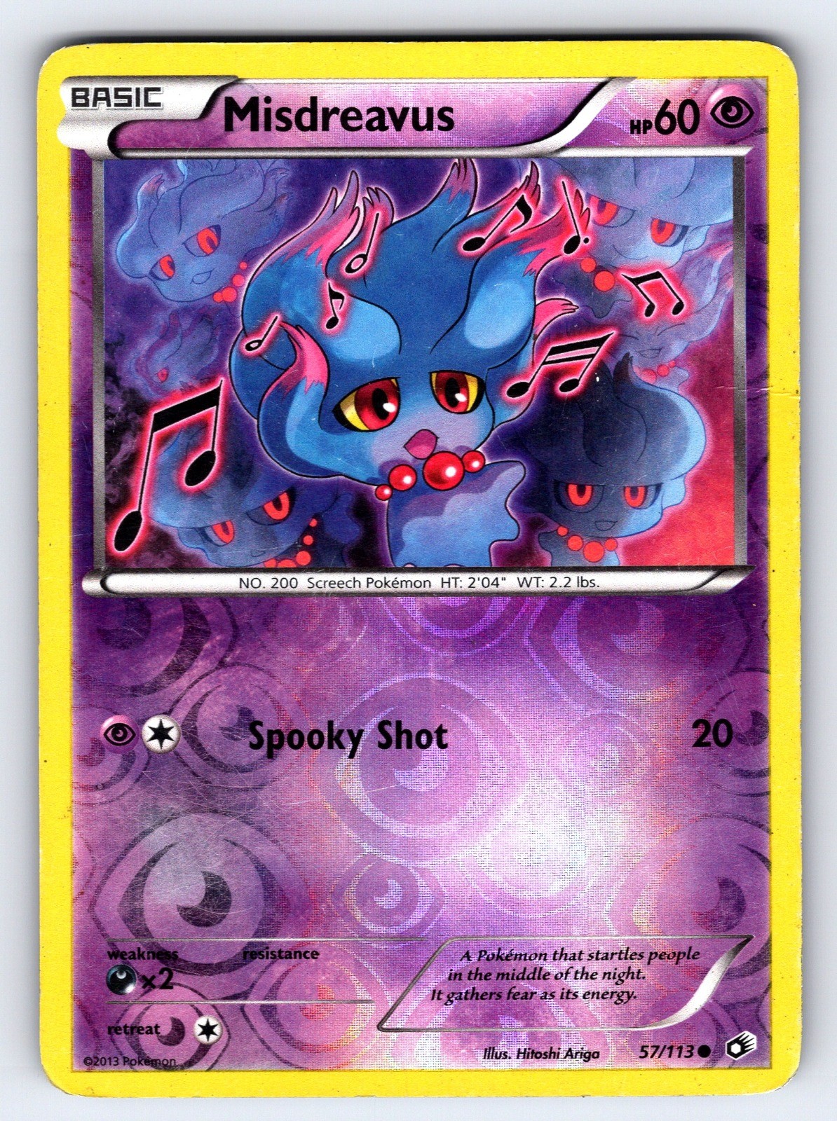 Misdreavus 57/113 Legendary Treasures Reverse Holo Pokemon TCG Hitoshi Ariga DMG