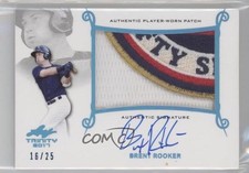 2017 Leaf Trinity Platinum Holofoil Spectrum 16/25 Brent Rooker Patch Auto c8a