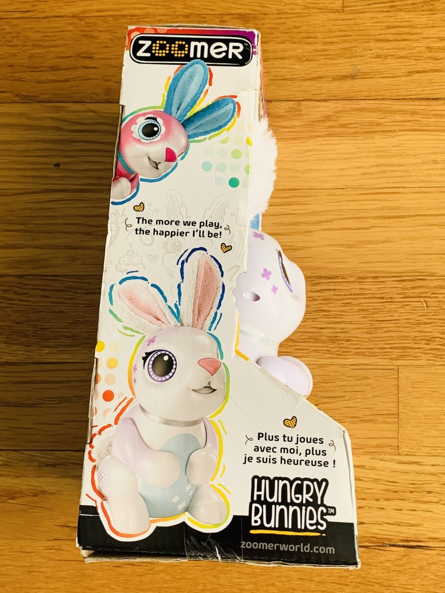 Spin Master Zoomer Hungry Bunnies Chewy White Interactive Rabbit