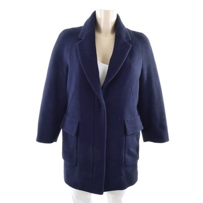 MASSIMO DUTTI Jacke Kurzmantel Wolle Wool Wolljacke Blau Navy Jacket Gr. XS 34