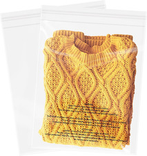 11" x 14" 100 Count Clear Poly Bags with Suffocation Warning
