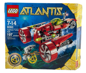 LEGO Atlantis 8060 Typhoon Turbo Sub Complete Set w/ Instructions Minifigures