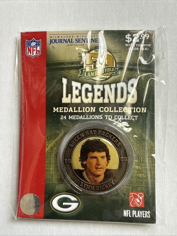 Lynn Dickey Green Bay Packers Legends NFL 2007 Medallion Collection New