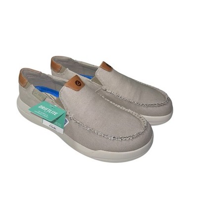 Loafers for men's Clarks Driftlite Step light Gray Slip Ons Casual SZ/7.5