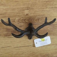 Garderobenhaken Geweih Gusseisen Wandhaken Haken Kleiderhaken 6Y5278