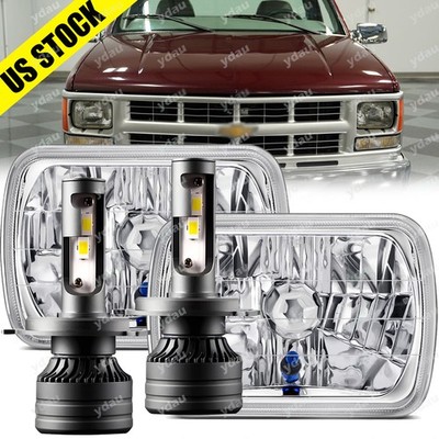 2x 7x6 5x7 Faros LED Hi Lo beam para For Chevy S10 Blazer El Camino corvette