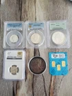 US Coin Collection, Silver, Gold, Slabs, NGC, PGCS, rainbow toned silver eagle.