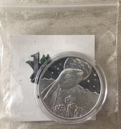 Anonymous Mint Lisa Parker Series Moon Gazer Rabbit Proof 1 oz .999 Silver