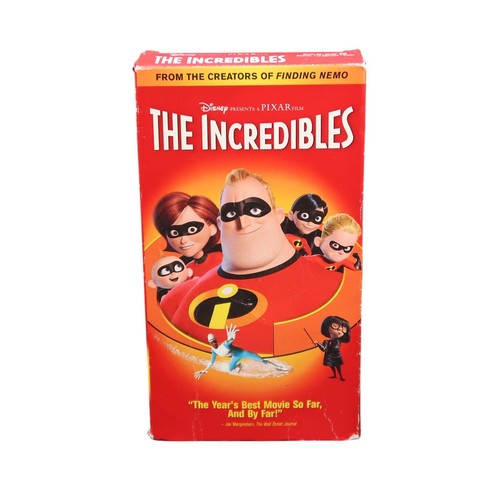 Disney Pixar The Incredibles VHS Tape Blue Flap Animated 2003 Vintage Rare