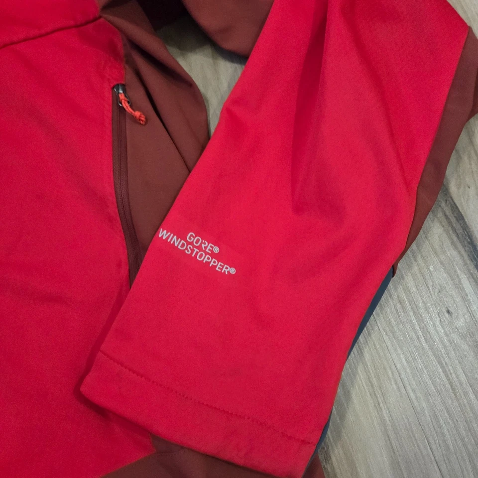 REI Co-op Jacket Mens XXL Red Zip Hood Windbreaker Gore Windstopper Goretex - Image 4 of 4