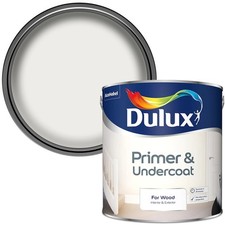 Dulux Primer And Undercoat For Wood 2.5L White Base Coat Paint Low Odour 2in1