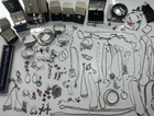 Vintage Mix Costume / Sterling Silver Jewelry Lot Marked- Chains Rings Bracelets