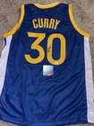 Stephen Curry Signed Golden State Warriors Basketball Jersey Five Star Grading