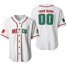 Personalized Mexico 3D BASEBALL JERSEY SHIRT HALLOWEEN GIFT