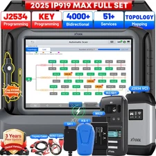 XTOOL IP919 MAX Auto IMMO Key Programmer All Key Lost Full Set J2534 Programming