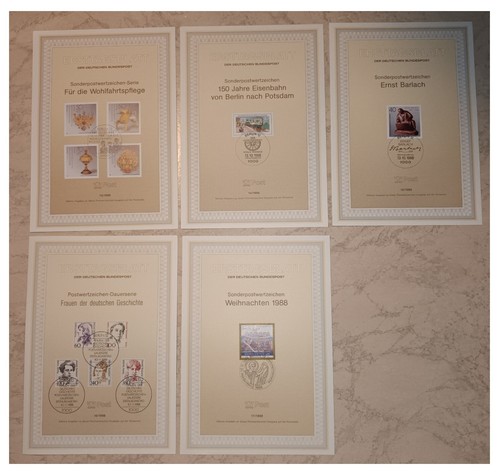 1988 Germany First Day 1-18 Deutsche Bundespost Berlin Ertagsblatter - Picture 3 of 3